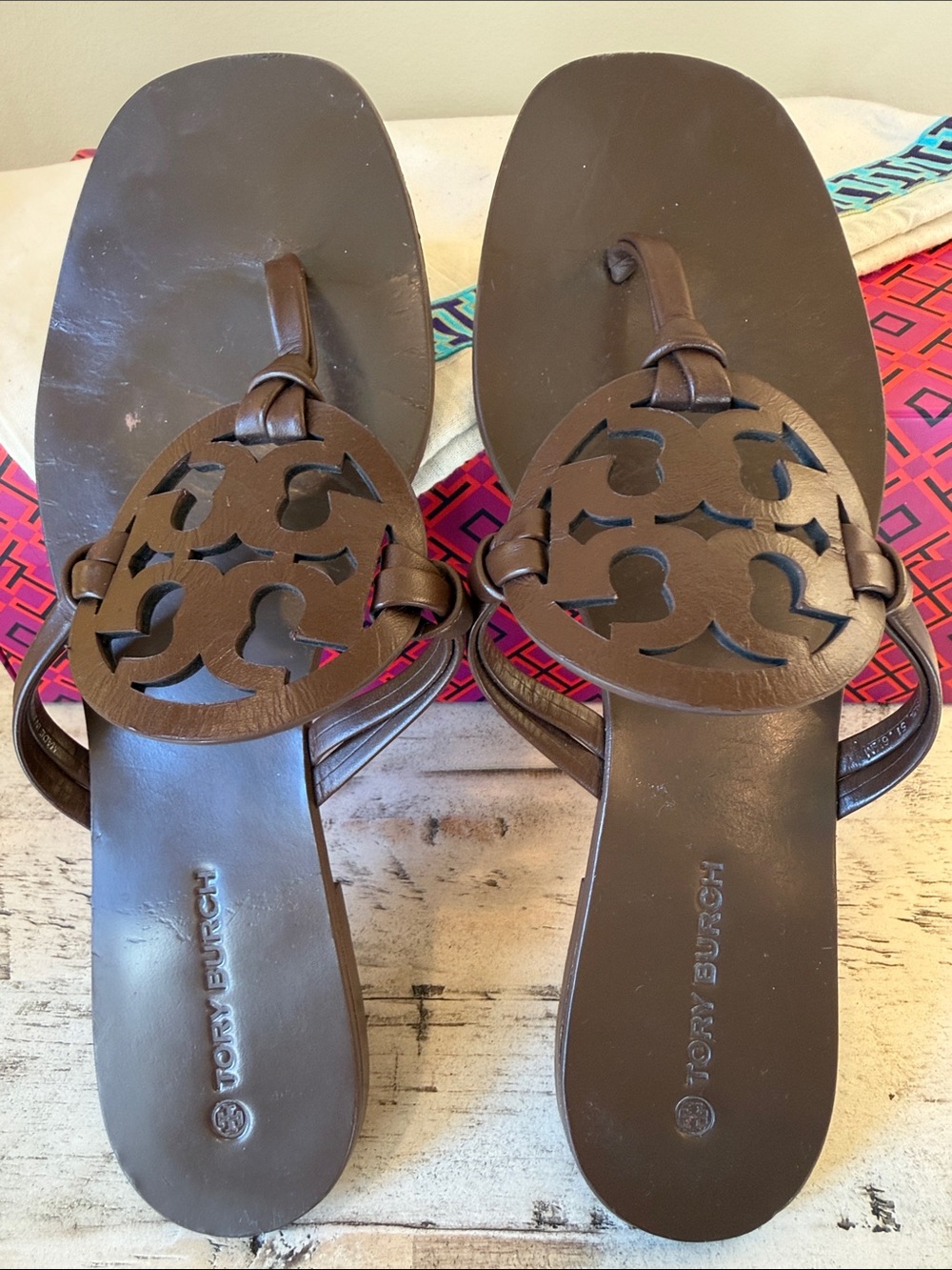 🤎 Tory Burch Miller Square Toe Sandals - Picture 2 of 14